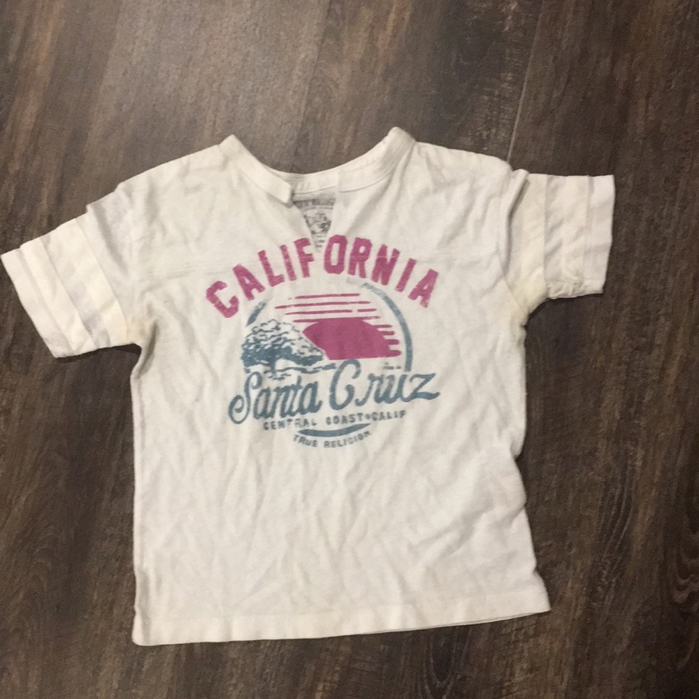 True Religion Crop Top Football Tee